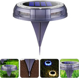 Veemoon Garden Solar Pathway Light 8 LED Warm White Solar Ground Lamp Waterproof Outdoor Lawn In-ground Landscape | Lumora
