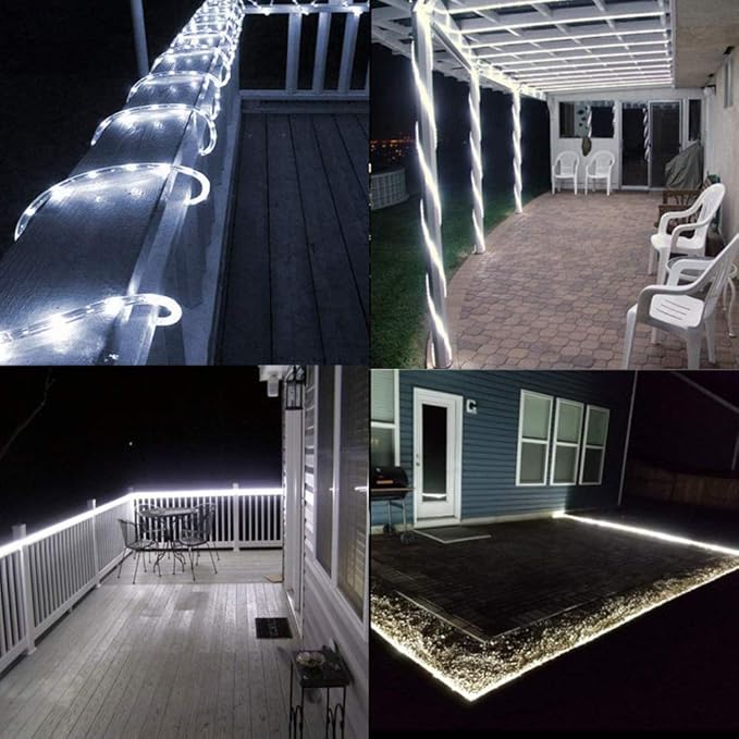 Honche Solar Rope Light 33FT 100LED IP65 Waterproof Outdoor LED Copper Fairy String Tube Lights for Party Gazebo | Lumora