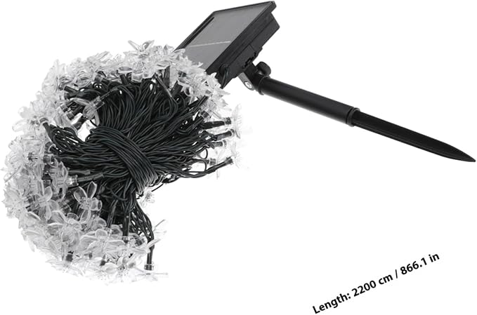 Solar Cherry Blossom String Lights LED Outdoor Garden Flower Shape Solar-Powered Decorative Patio String Lamp with | Lumora