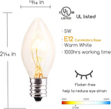 25 Pack C7 Clear Christmas Bulbs Replacement Light Bulbs for C7 E12 Base Christmas String Lights, Classic Christmas | Lumora