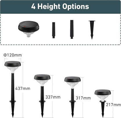 Linkind Multicolor Solar Spot Lights 4 Pack+ Warm White Solar Pathway Lights 8 Pack