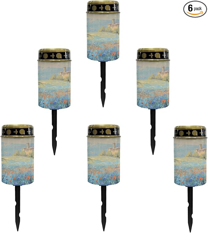 Floral Solar Garden Light Outdoor Solar Pathway Lights Solar Lantern Waterproof Solar Stake Lights Flameless Lights Solar-Powered Fairy Lights,Landscape Lighting
