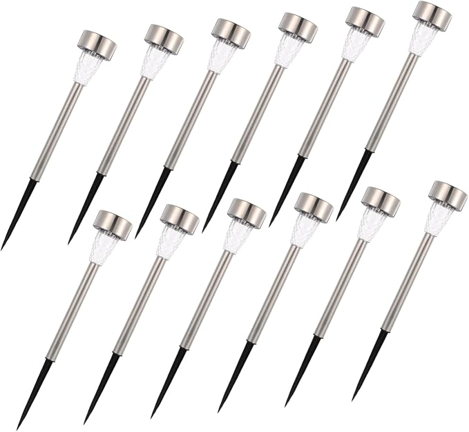 12pcs Solar Pathway Lights Outdoor Landscape Lighting Garden Stake Lights Solar Garden Decor Easy Install | Lumora