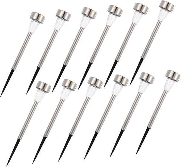 12pcs Solar Pathway Lights Outdoor Landscape Lighting Garden Stake Lights Solar Garden Decor Easy Install | Lumora
