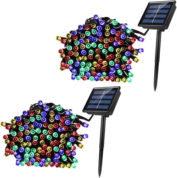 jojofuny 2sets Solar Led String Lights Outdoor Garden Led Auto Off Weatherproof | Lumora