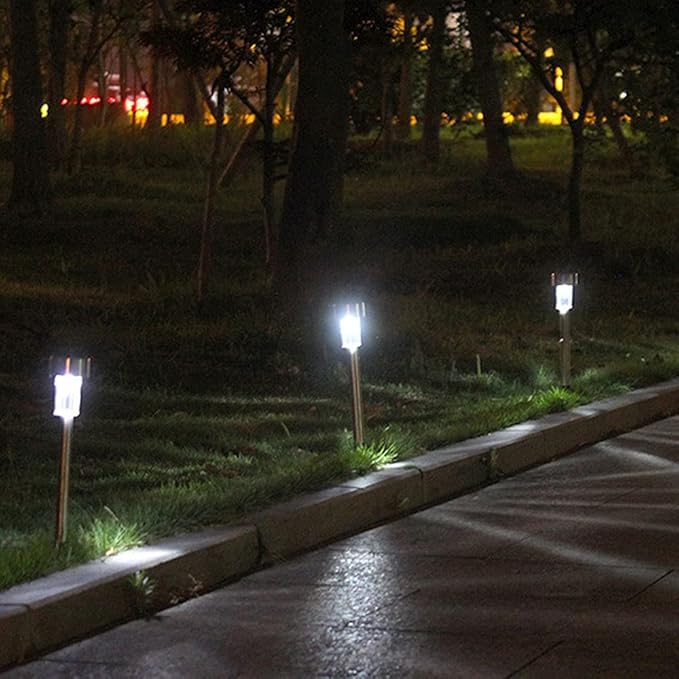 Solar Lights Outdoor 10 Pack Solar Pathway Lights Outdoor Waterproof LED Solar Powered Outdoor Lights Solar Garden Lights for Pathway Walkway Yard