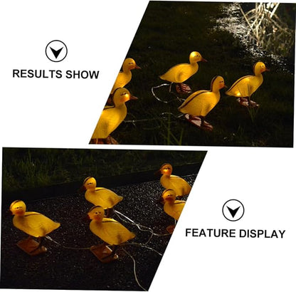 Solar Lawn Lamp 5pcs Yellow Duck LED Landscape Lights Outdoor Garden Solar Pathway Lights Waterproof Decorative Yard Lighting for Patio