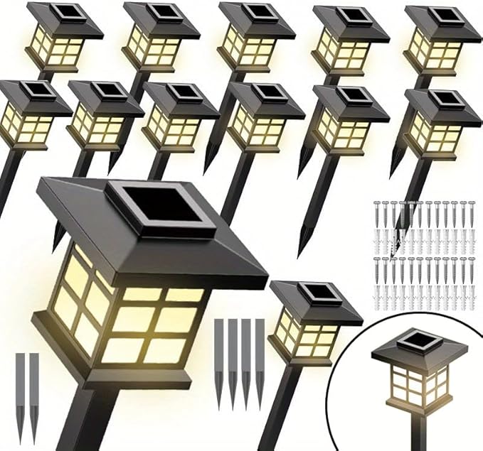 6/12/24 Solar Outdoor Light, 700mA Solar Path Light, IP5510-Hour Long-Lasting LED Landscape Lighting, Suitable for | Lumora