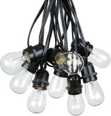Novelty Lights 37.5 Feet, 25 in-Line E26 Sockets, S14 String Light Set with Clear Incandescent Bulbs, Heavy Duty | Lumora