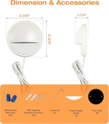CLOUDY BAY [6 Pack] 3CCT Low Voltage LED Deck Lights Outdoor,2700K/3500K/5000K Selectable,Landscape Step Stair | Lumora