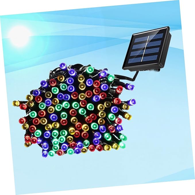 NUOBESTY Solar Led String Lights Garden Lights Led Beads Colors Outdoor Decorative for Patio Deck Tent Pergola Bistro
