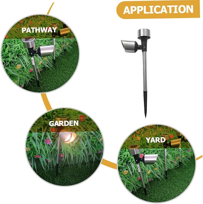 POPETPOP 2pcs Solar Pathway Lights Outdoor Solar Garden Stake Lamps Energy-Saving Landscape Lighting for Lawn and Patio Warm Illumination