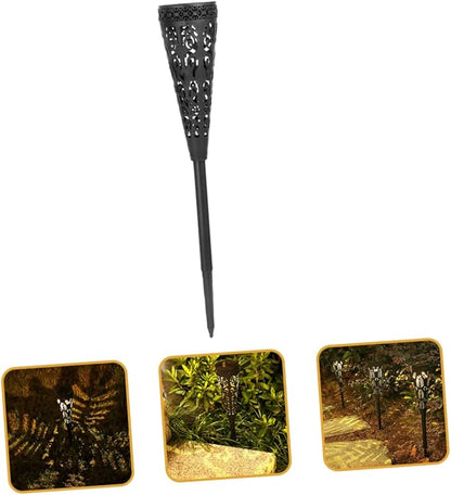 4Pcs Solar Pathway Lights Outdoor Decorative Solar Lights for Garden Lawn and Patio Warm LED Landscape Projection Lighting