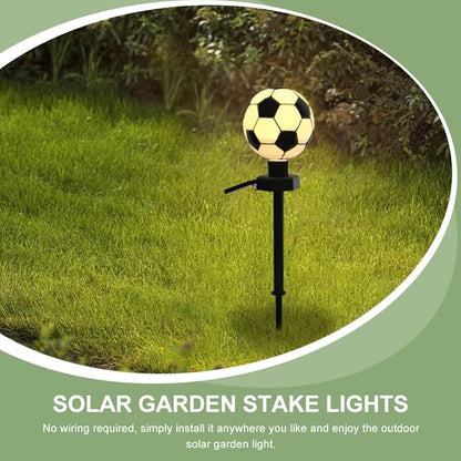 GANAZONO Solar Garden Stake Lamp Decorative Soccer Light for Yard Led Lawn Lamp Solar-Powered Patio Decorations