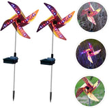 BESPORTBLE Solar Windmill Lawn Light 2pcs Outdoor Decorative Solar Path Light LED for Garden and Courtyard Ground | Lumora