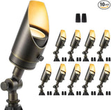 Gardenreet Low Voltage Spotlight - 12V LED Outdoor Light Fixture, Hardwired Brass Landscape Lights Weather Proof | Lumora