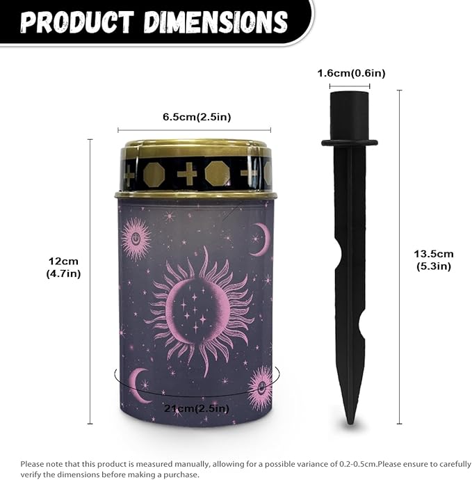 Outdoor Solar Lights for Homs,Moon Star and Sun Landscape Lighting & Accessories Black Solar Lantern,Solar Powered Fairy Lights for Outside Flame Warm White Lights Stoplight