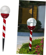 Solar Panel Lights Cracked Glass Effect Led Christmas Outdoor Garden Pathway Decorations | Lumora