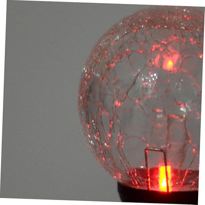 Solar Glass Ball Stake Light Color Changing Led Garden Light Outdoor Plug Lamp for Pathways Yards Patios and Events