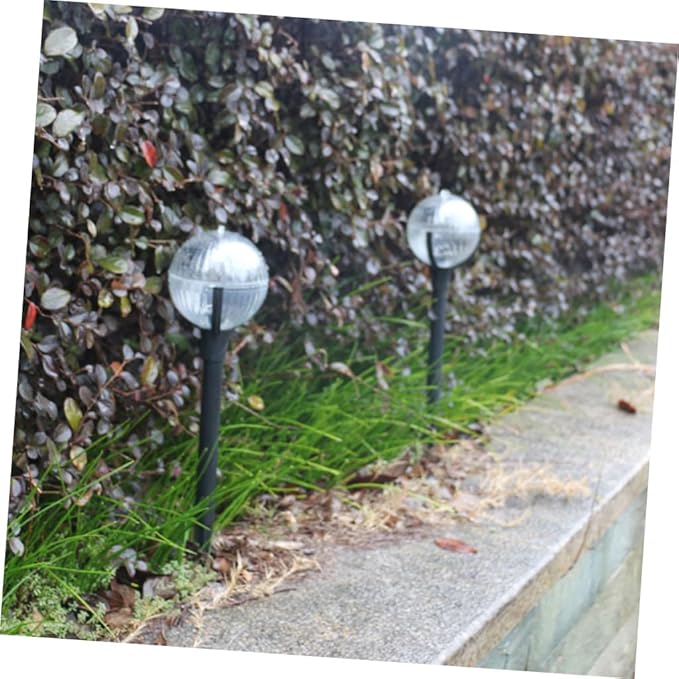 2pcs Solar Energy Garden Lights Outdoor Landscape LED Decorative Lawn Path Lights with Color Changing RGB for Patio Yard Garden Decor