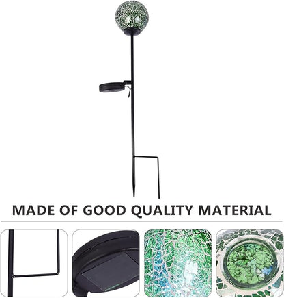 POPETPOP Solar Lawn Light Outdoor Decorative Ball-Shaped Waterproof Mosaic Garden Lamp Ground Insert Solar Pathway Lighting for Yard Patio