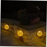 4pcs Solar-Powered LED Outdoor Ground Lights for Garden and Lawn, Warm White Disc In-ground Landscape Lighting | Lumora