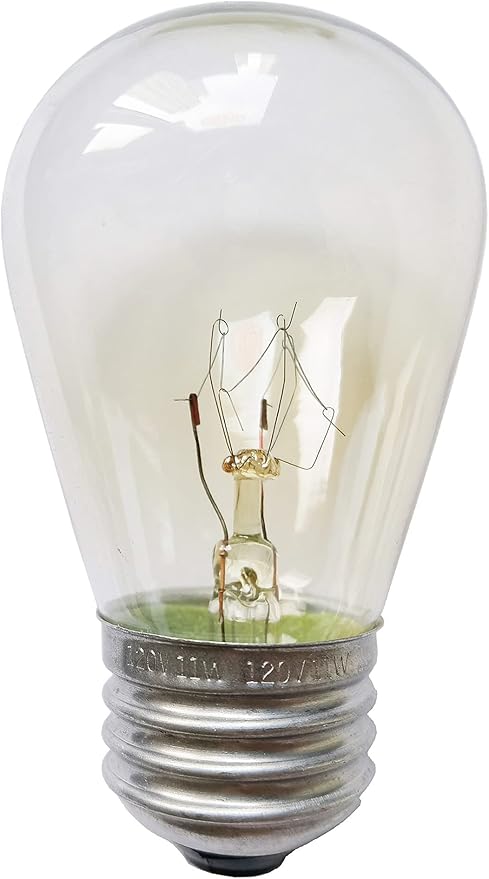 Pack of 15pcs S14 Replacement Outdoor String Light Bulbs, 120V 11W Outdoor Patio Vintage Light Bulbs Set for Commercial Grade Outdoor Patio Vintage String Lights