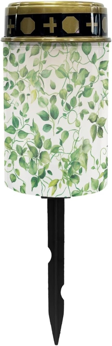 Leaves Green Solar Lights Outdoor Waterproof Pathway Lights Garden Decorative for Yard Patio Walkway Decoration for Grave Solar Lights Wall Light Auto On/Off
