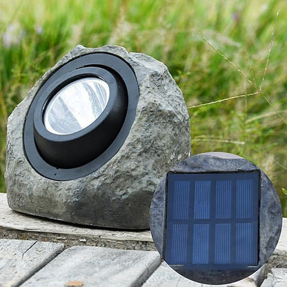 IP65 Waterproof Solar Stone Light for Garden Pathway and Patio Outdoor Lighting Featuring Solar Powered LED and Two Adjustable Lighting Modes