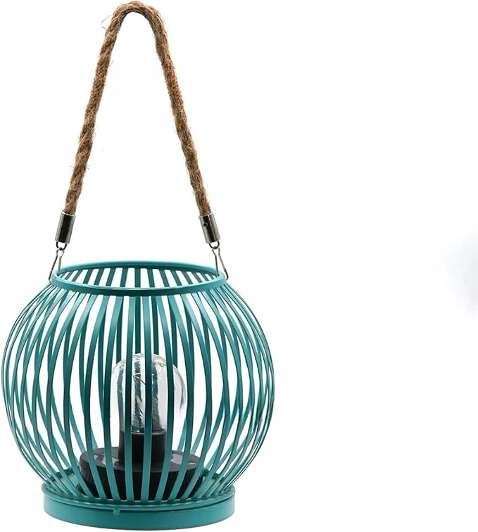 Iron Crafted Solar Stripe Light For Garden Paths With Weatherproof Outdoor Lantern Design, Providing Long Lasting Decorative Lighting (Black striped lights)