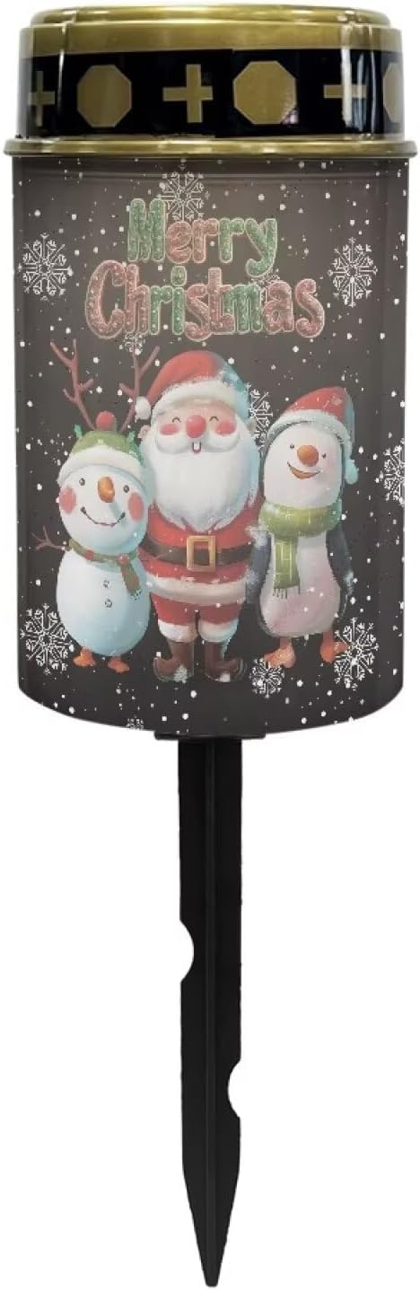 Christmas Santa Snowman Solar Garden Stake Lights Solar Lights Outdoor Garden for Cemetery Grave Decorations, Memorial Gift, Christmas Yard Art, Sympathy Gifts