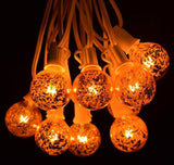 Hometown Evolution, Inc. Mercury Gold Outdoor Patio String Lights (100 ft, G40 Mercury 1.6" Bulbs - White Wire) | Lumora