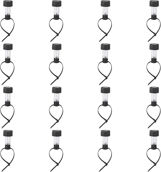 Decorative Rail Deck Lights, 16 Pcs Clear Cover Black Body, Solar-Powered Patio Lamps, Waterproof Pool Enclosure | Lumora