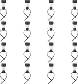 Decorative Rail Deck Lights, 16 Pcs Clear Cover Black Body, Solar-Powered Patio Lamps, Waterproof Pool Enclosure | Lumora
