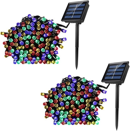 2 Sets Solar Powered LED String Lights LEDs Decorative Outdoor Garden Xmas Tree Party Patio Ambiance Lighting