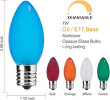 Brightown Multicolor Christmas Lights Ceramic, C9 25 Feet Vintage Incandescent Lights with 25 Opaque Bulbs for | Lumora