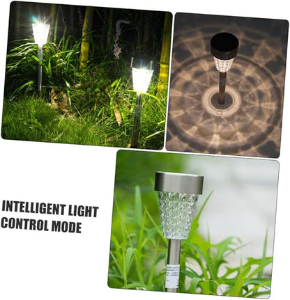 DOITOOL Solar Outdoor Lawn Lights Waterproof LED Solar Garden Path Lights with Stainless Steel Stakes for Yard and Patio Landscape Lighting