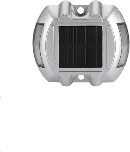 Solar Pathway Lights, 6 LED Outdoor Driveway Lights, Casting Aluminum Construction Solar with Design, Ideal for Road, Yard & Garden (Blue)