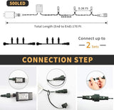 XTF2015 170ft 500 LED Christmas Lights Outdoor, 3 in 1 Color Changing Christms Tree Lights with 11 Modes and Remote | Lumora