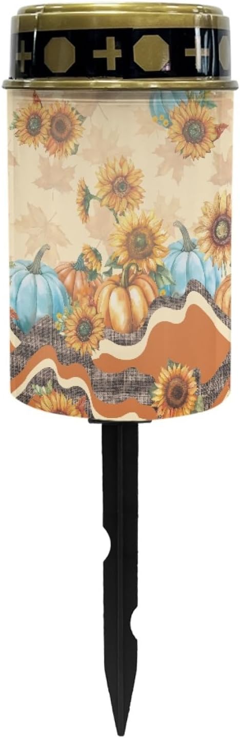 Thanksgiving Pumpkin Solar Outdoor Lights Solar Stake Lights Waterproof Landscape Lighting,Solar Garden Lights Decoration for Walkway Yard Patio Pathway Driveway Fairy Lights