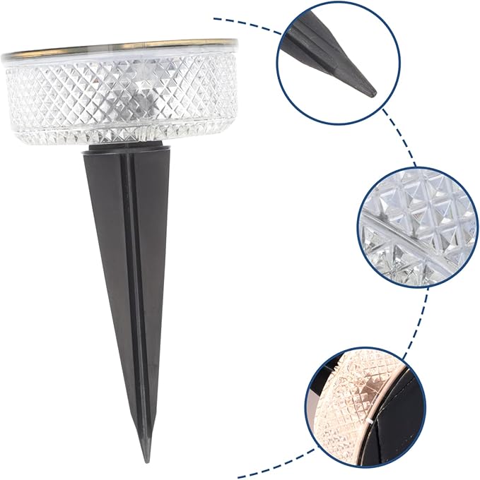 Yardwe Solar Led Landscape Lights Solar Pathway Lamp with Bright LEDs for Garden and Pathway Decor Easy Installation Long-Lasting Rechargeable Battery