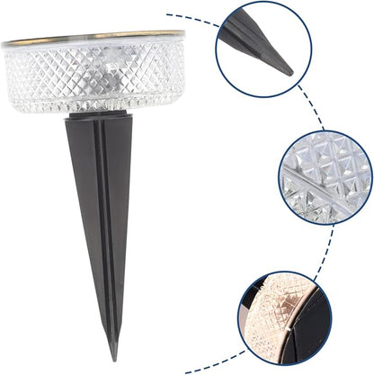 Yardwe Solar Led Landscape Lights Solar Pathway Lamp with Bright LEDs for Garden and Pathway Decor Easy Installation Long-Lasting Rechargeable Battery