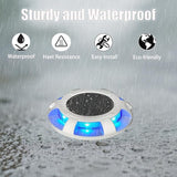 6 Pack Solar Driveway/Solar Deck Marine/ LEDs Dock Lights Solar Powered Warning Step Light Outdoor Waterproof with | Lumora
