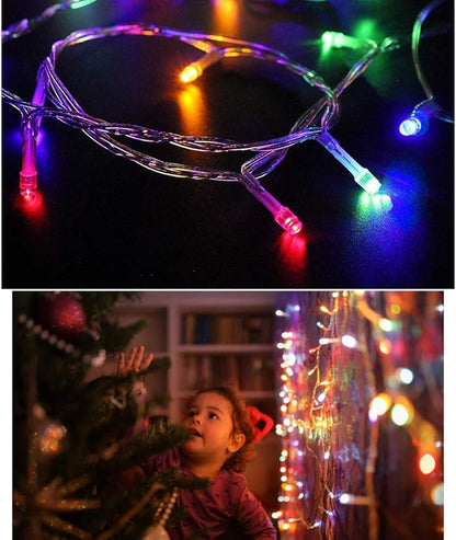 Xmas Lights String Lights 500 LED 165feet 8 Modes Plug in String Lights 30V Fairy Lights Home Garden Party Wedding Xmas Tree Bedroom Window Curtain Decoration(Multicolor)