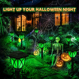 GIGALUMI Solar Halloween Lights Outdoor, LED Solar Pathway Lights 8 Pack