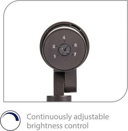 WAC Landscape Lighting, LED 12V Small Size Accent Light with Adjustable Beam Angle and Integral Brightness Control 50-420 Lumens 3000K Warm White Built-in LED in Bronze