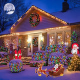 JMEXSUSS 200 LED Christmas Net Lights Plug in, 8 Modes 9.8ft x 6.6ft Net Lights Outdoor Mesh Light, Waterproof Bush Light for Outside Garden Lawn Yard (Multicolor)