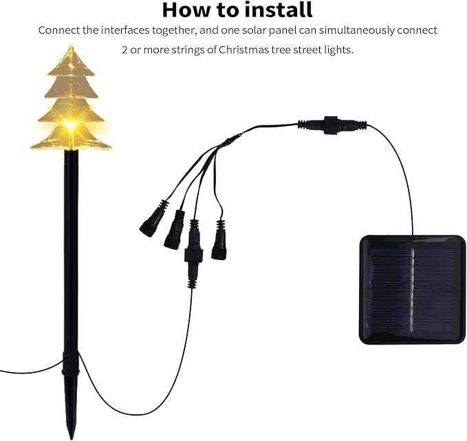 Outdoor Christmas Decorations, Solar Xmas Pathway Lights, Set of 10 Waterproof Landscape Christmas Lights, LED Lamp | Lumora