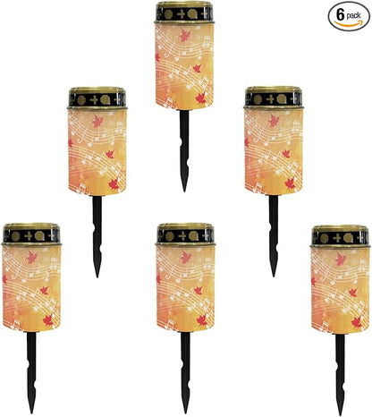 Autumn Leaves Solar Stake Lights Outdoor Garden Decoration for Party/Birthday,Outdoor Solar Pathway Lights Solar Lantern Landscape Lighting Garden Lights,Wall Light Auto On/Off