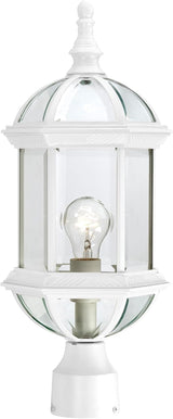 Nuvo Lighting 60/4974 Traditional One Light Post Mount from Boxwood collection in White finish - Outdoor Path Light | Lumora